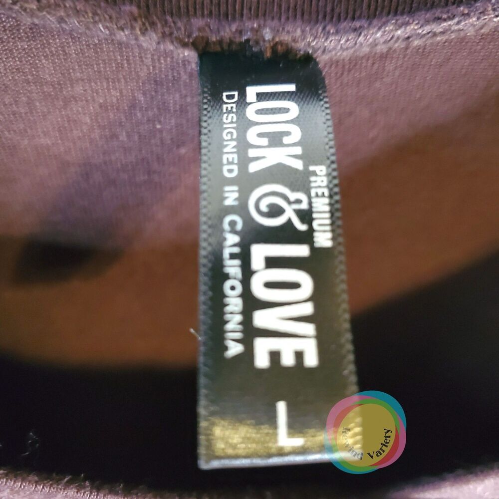 Lock & Love Large Burgundy Modal Dolman V-Neck Top - Picture 3 of 9